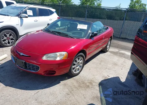 2002 Chrysler Sebring Gtc z USA, uszkodzony, nr VIN 1C3EL75RX2N214775